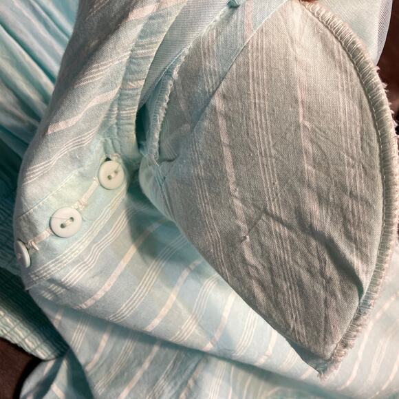 Vintage 80's Jessica Howard Striped Pastel Short sleeve Dress Womens 6 Smocked - Picture 13 of 16